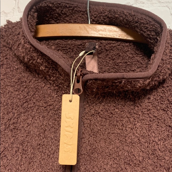 NEW Skims Teddy Sherpa Brown Cropped Jacket Size 2X 3X - Picture 2 of 7